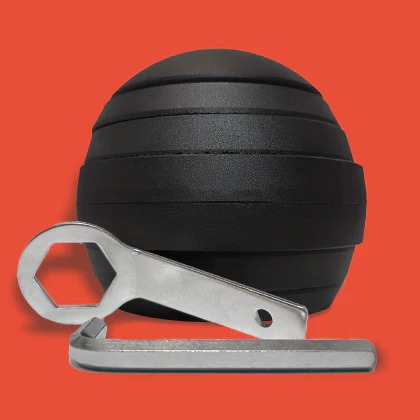 Tutti i pesi disponibili per il kettlebell componibile FlexiBell2: 3 dischi da 2kg, 2 dischi da 3kg e 2 dischi da 4kg.